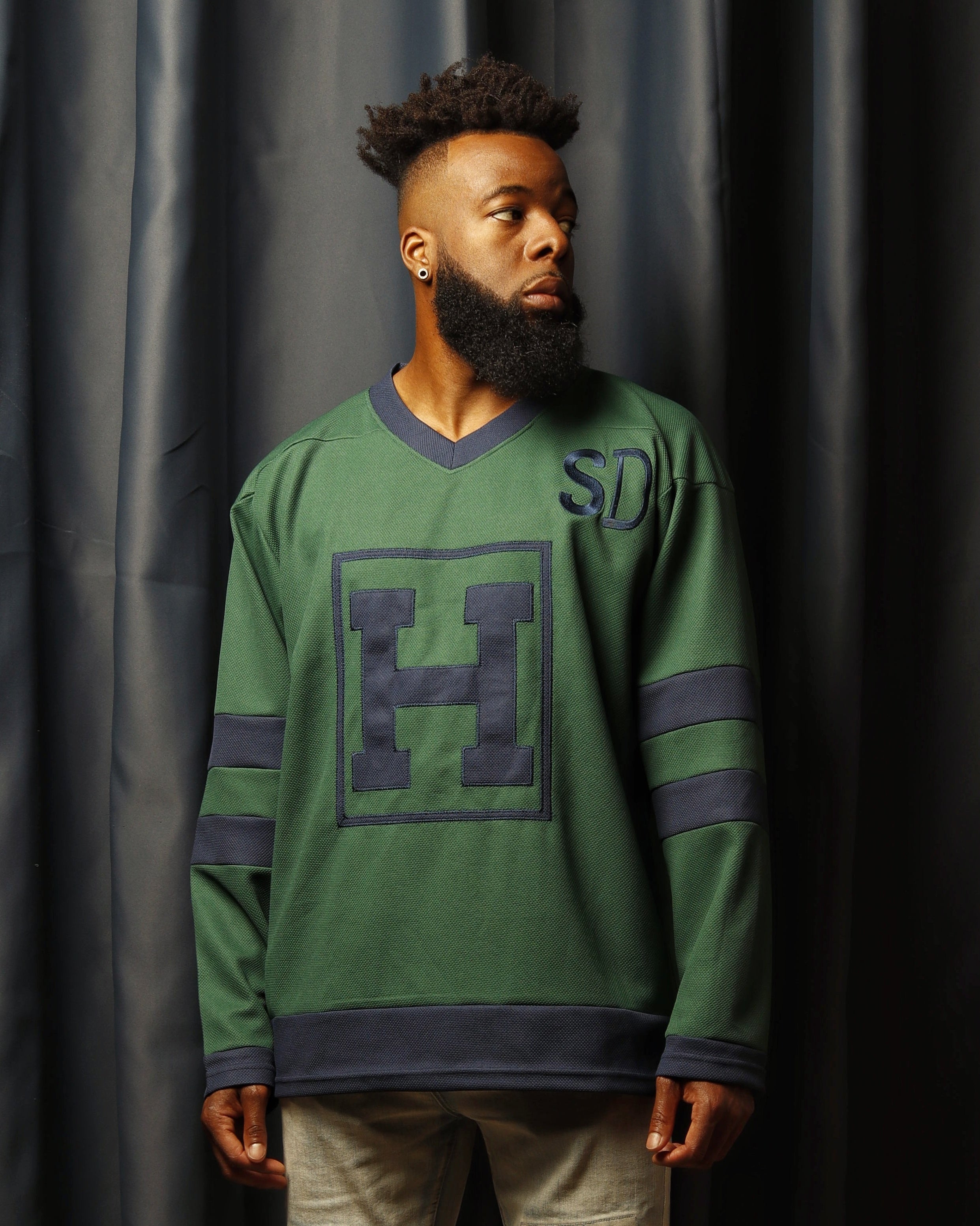 The H Hockey Jersey (Forest Green/Navy) – Sam & Davy