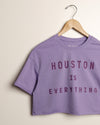 Houston is Everything Crop Tee (Lavender/Purple)