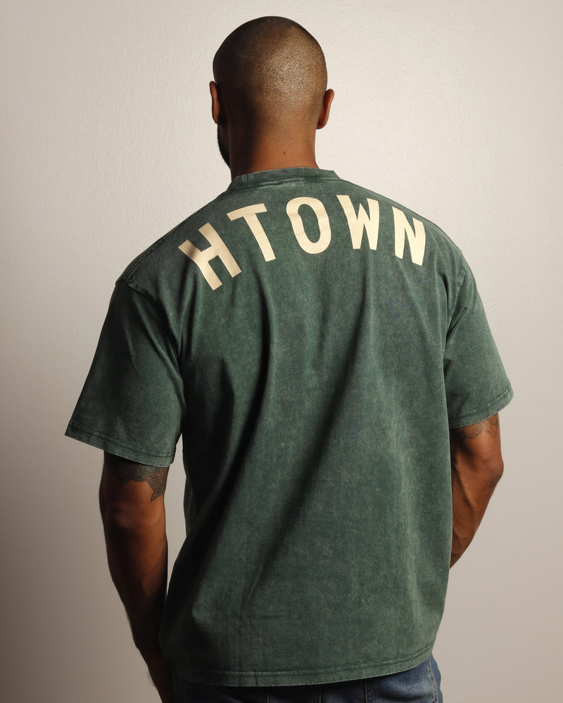 The HTOWN Drop-Shoulder Tee (Green)