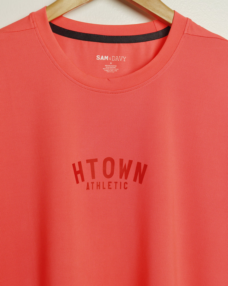 HTOWN Athletic Mesh Knit Tee (Coral)