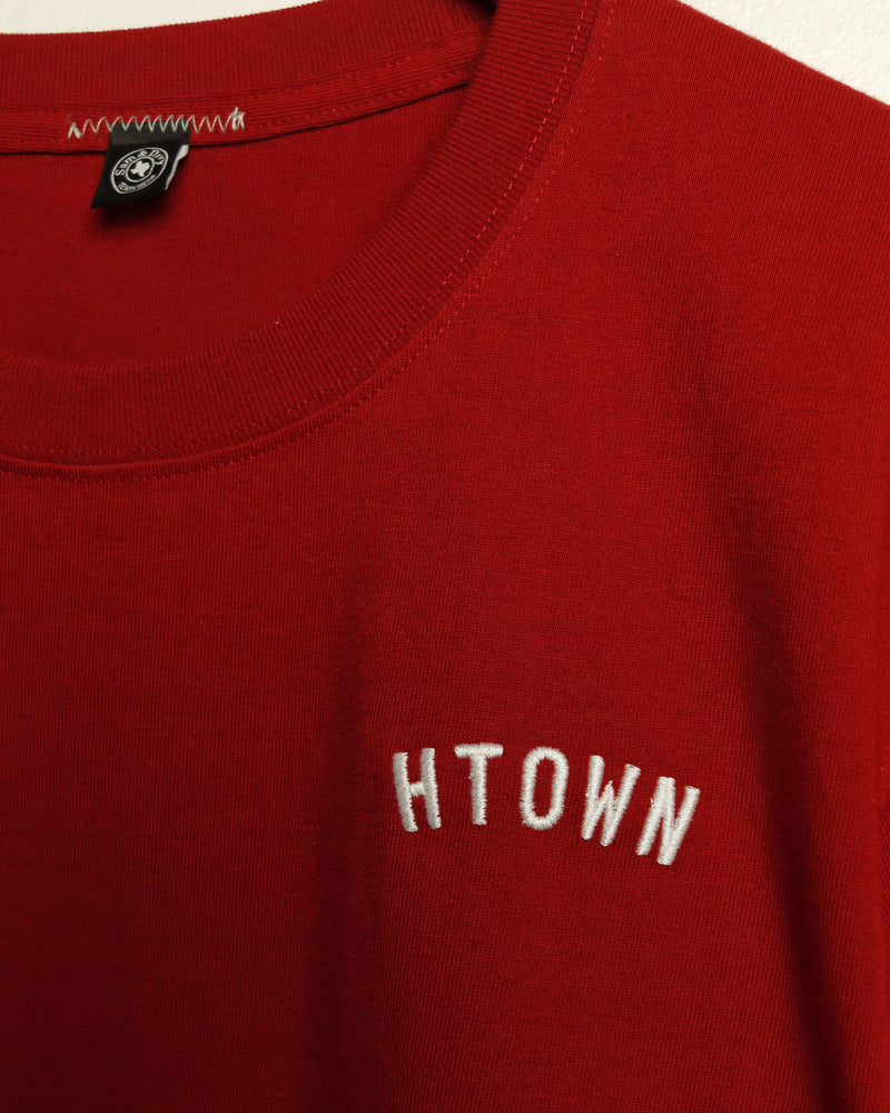 HTOWN Embroidered Signature Tee (Red/White)