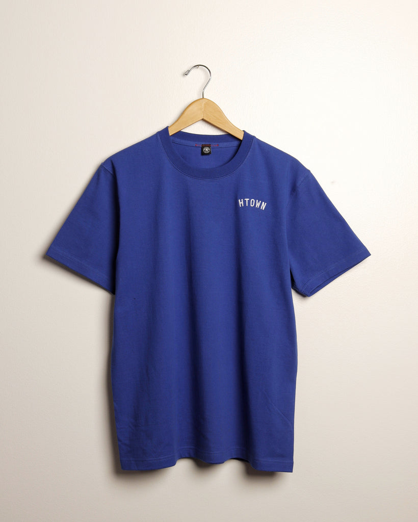 HTOWN Embroidered Signature Tee (Royal Blue/White)