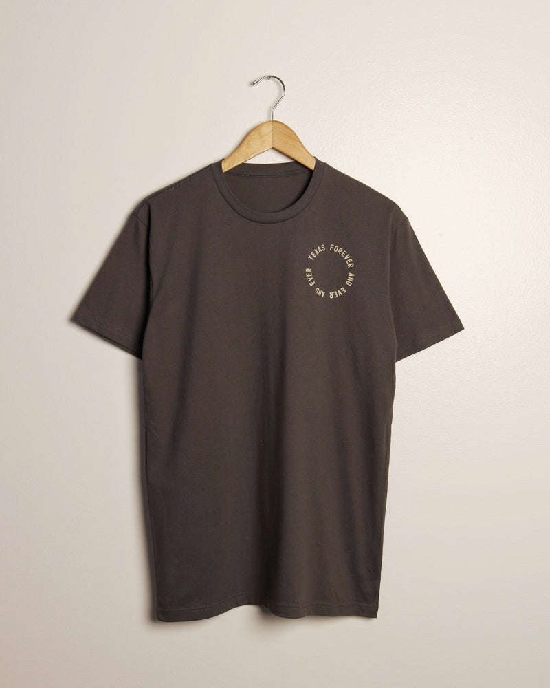 Texas Forever Circle Lightweight Tee (Charcoal Grey)