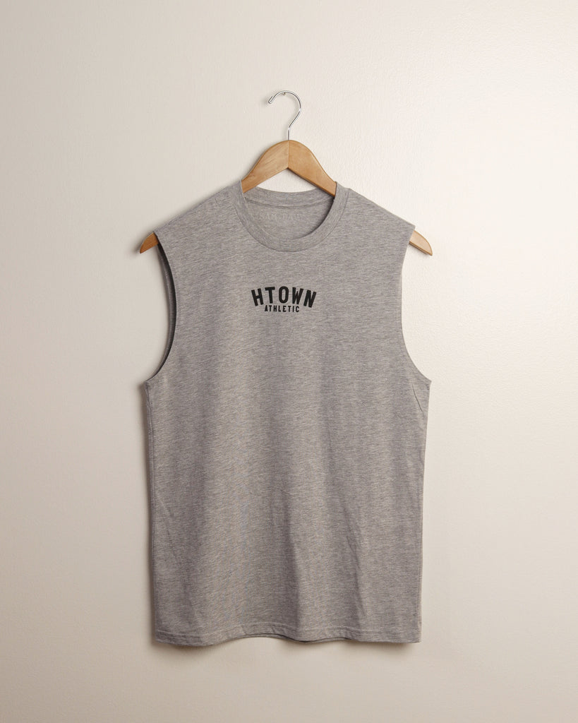 HTOWN Athletic Lightweight Cotton Muscle Tank (Grey)
