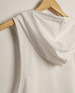 Women's HTOWN Athletic Hooded Crop Tank (White)
