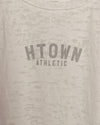 HTOWN Athletic Patterned Crop Tank (White)