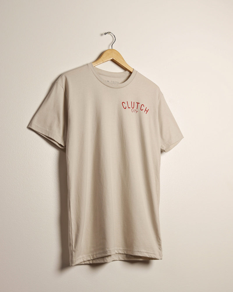 The Clutch City Lightweight Tee (Stone/Red)