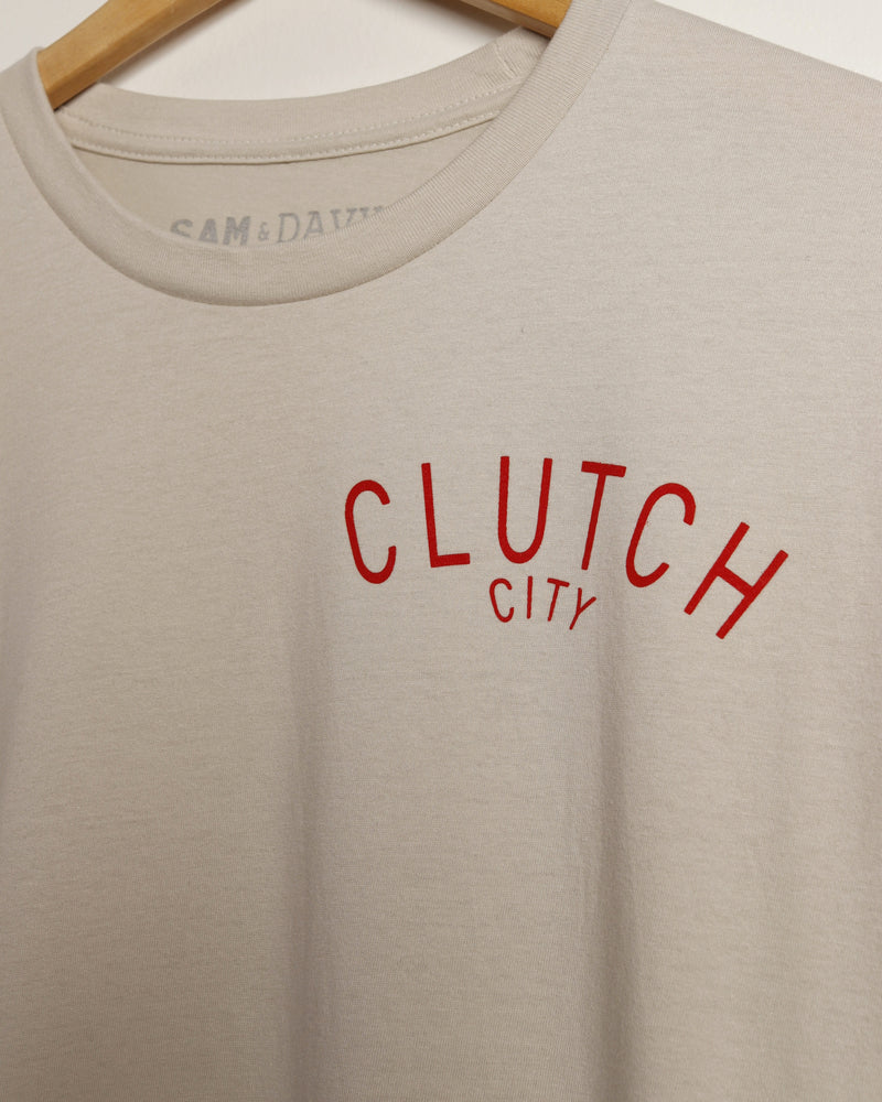 The Clutch City Lightweight Tee (Stone/Red)