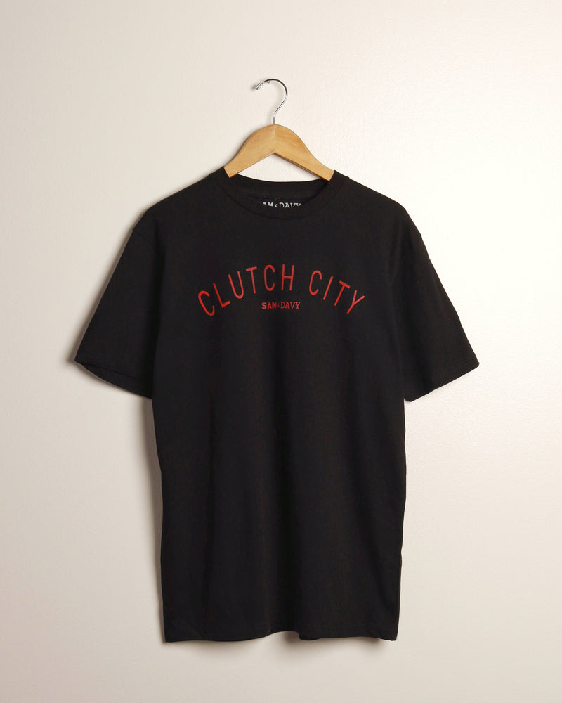 The Clutch City Standard Tee (Black/Red)