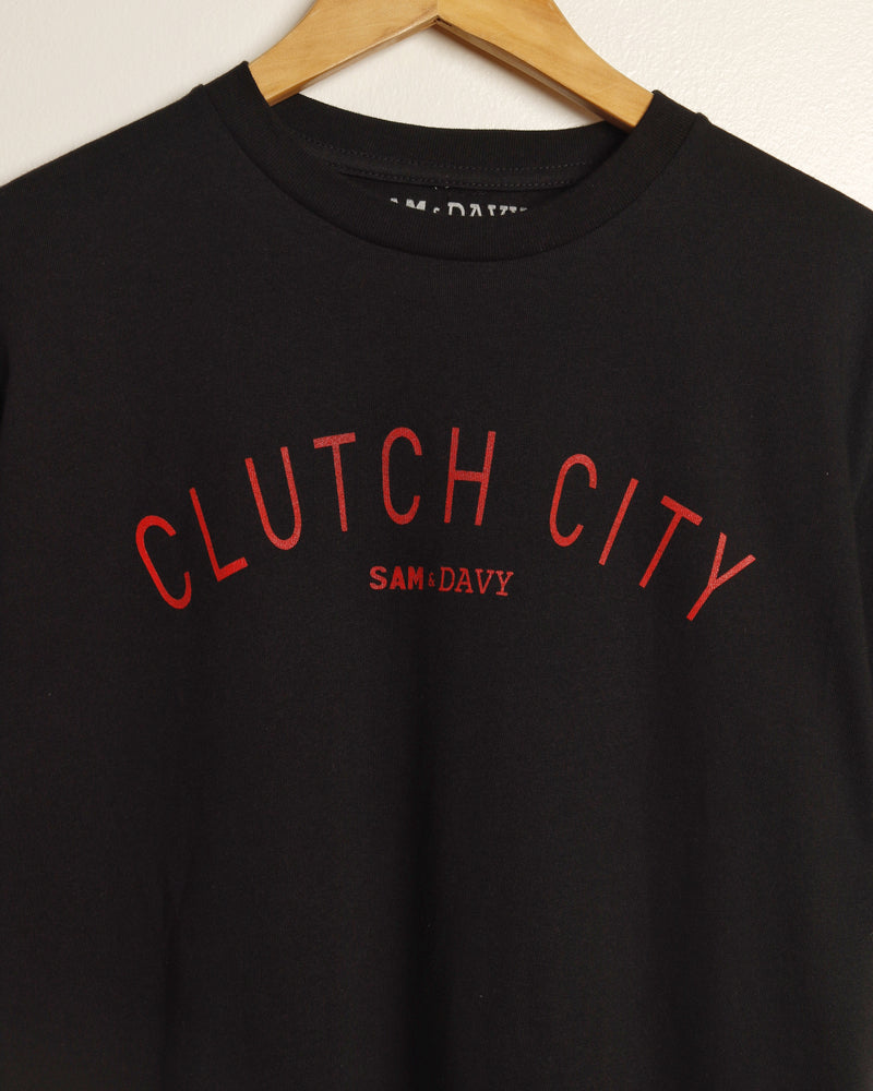 The Clutch City Standard Tee (Black/Red)