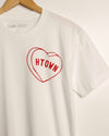 HTOWN Candy Heart Tee (Unisex White/Red)