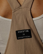 Houston is Everything Cotton Romper (Khaki)