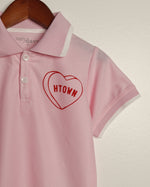 HTOWN Candy Heart Toddler Polo (Pink/Red)
