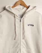 The HTOWN Embroidered Full-Zip Hoodie (White/Navy)