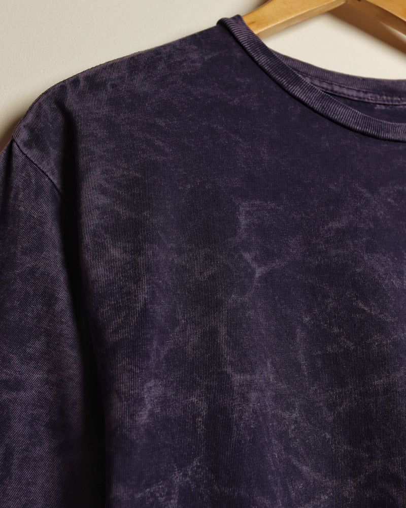 From th H Lightweight Vintage-Wash Tee (Purple/White)