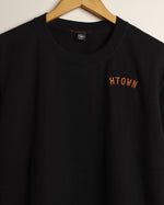 HTOWN Embroidered Signature Tee (Black/Orange)