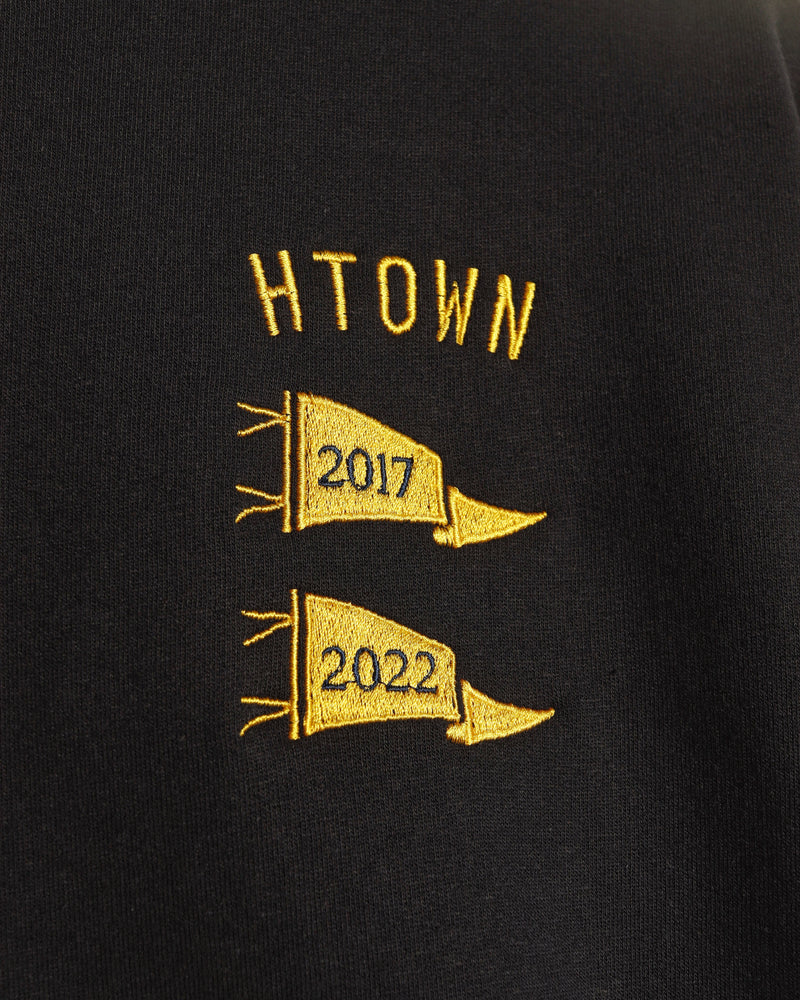 The HTOWN Pennants Embroidered Crewneck (Navy/Gold)