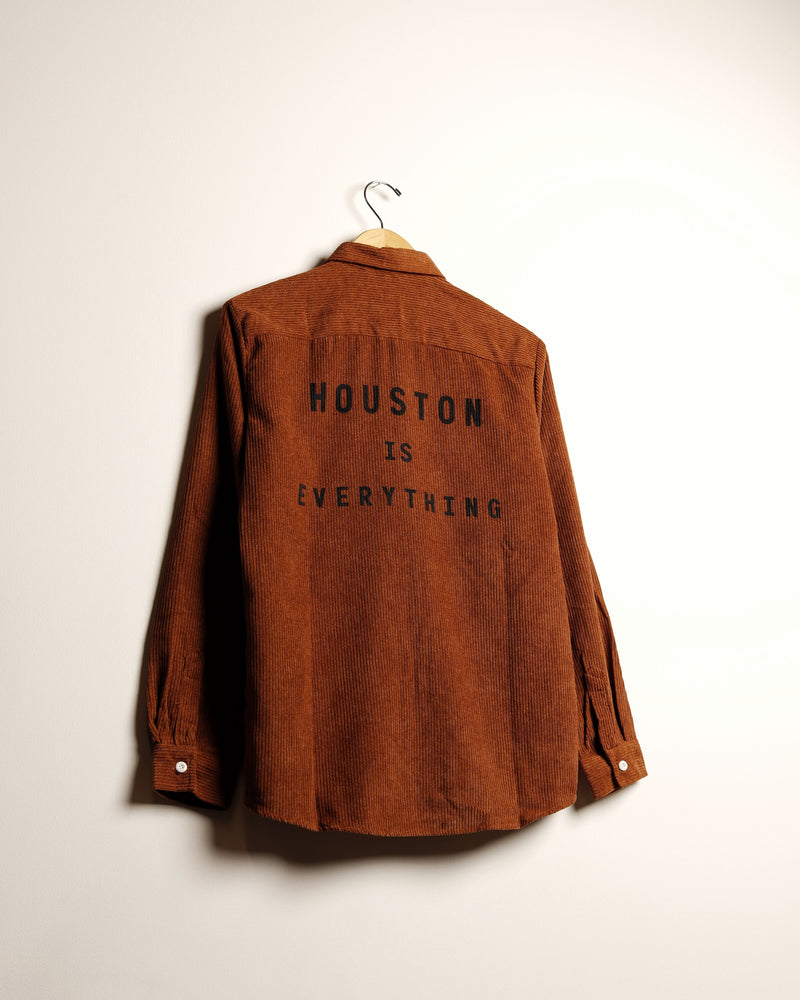 Houston is Everything Men's Corduroy Shirt (Saddle)