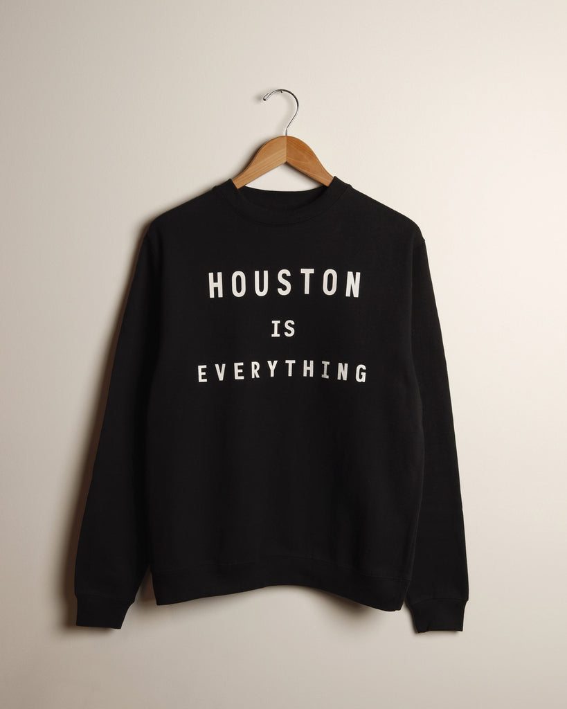 The Houston is Everything Crewneck (Unisex Black/White)