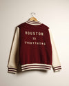 Houston is Everything Varsity Jacket (Maroon)