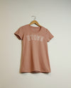 HTOWN Outline Tee (Women's Dusty Pink/White)