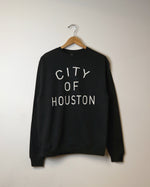 City of Houston Crewneck Sweatshirt (Black/White)