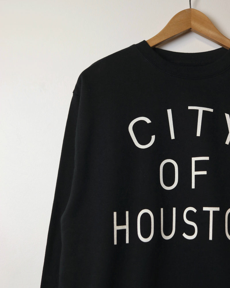 City of Houston Crewneck Sweatshirt (Black/White)