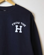 From the H Crewneck Sweatshirt (Navy/Powder Blue)