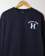 From the H Crewneck Sweatshirt (Navy/Powder Blue)