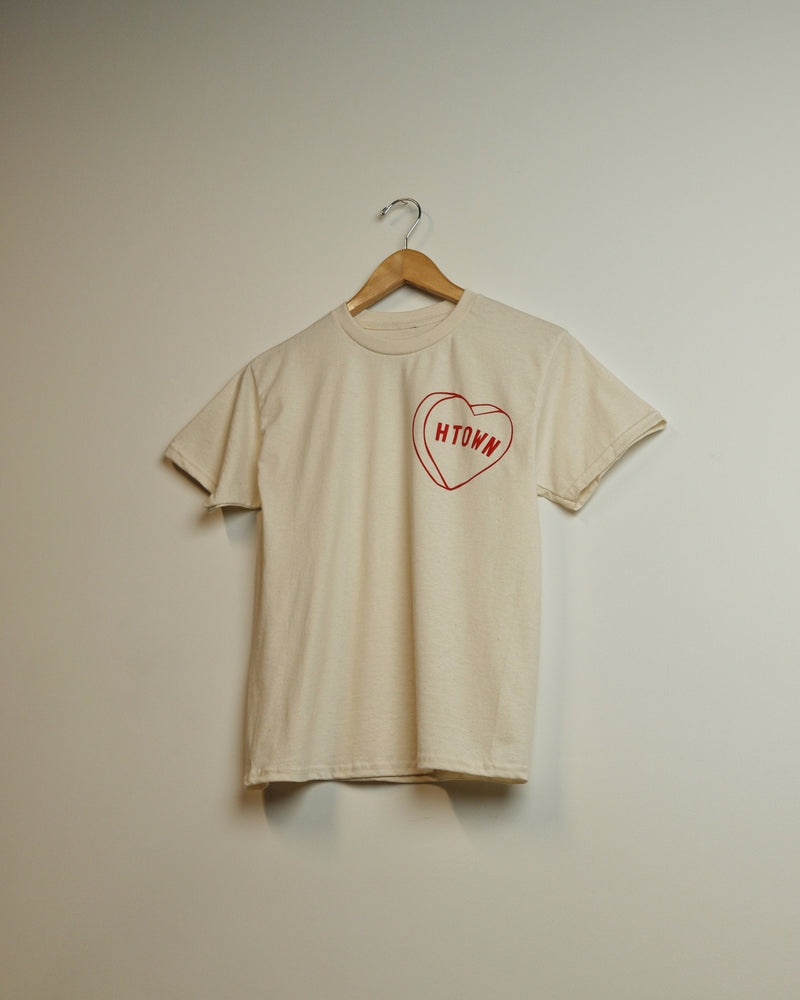Youth HTOWN Candy Heart Tee (Cream/Red)