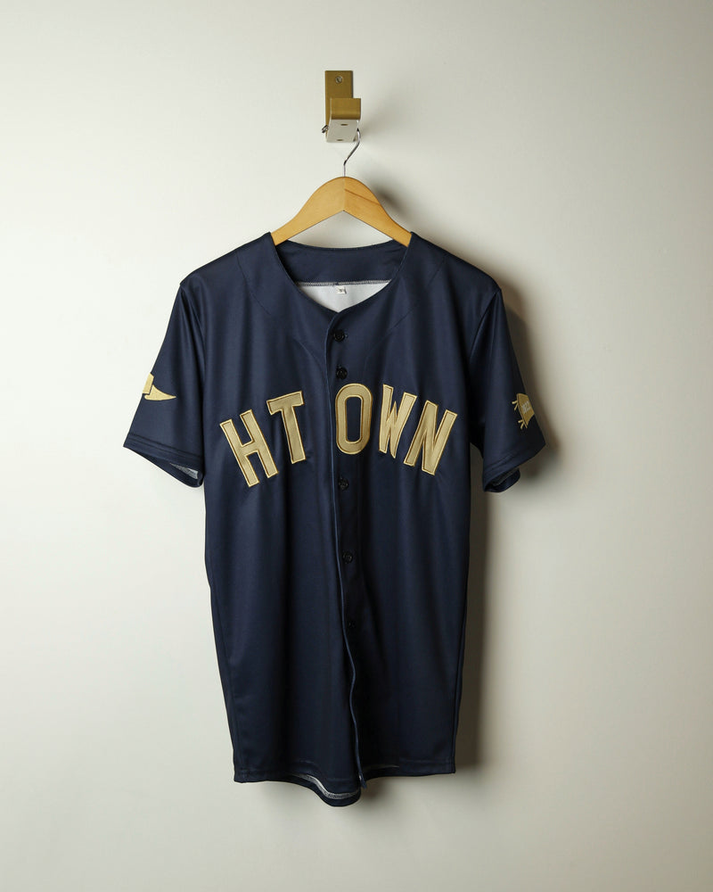 *PRESALE* The HTOWN Pennant Baseball Jersey (Navy/Gold)