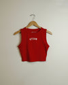 HTOWN Cropped Tank (Red/White)
