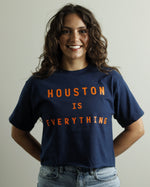 Houston is Everything Crop Tee (Navy/Orange)