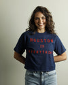 Houston is Everything Crop Top (Navy/Red)