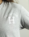 From the H Lightweight Crop Top (Grey/White)