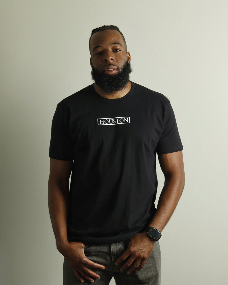 Houston Stamp Tee (Black/White)