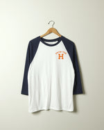 From the H Baseball Shirt (White/Navy/Orange)