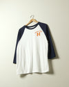 From the H Baseball Shirt (White/Navy/Orange)