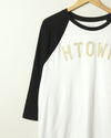 HTOWN Baseball Shirt (White/Black/Khaki)