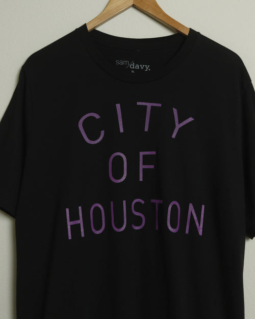 The City of Houston Tee (Unisex Black/Purple)