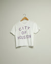 The City of Houston Crop Tee (White/Purple)