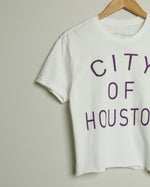 The City of Houston Crop Tee (White/Purple)