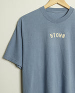 Mini HTOWN Midweight Vintage-Wash Tee (Faded Blue/Khaki)