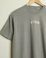 Mini HTOWN Midweight Vintage-Wash Tee (Faded Grey/Khaki)