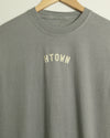 Mini HTOWN Midweight Vintage-Wash Tee (Faded Grey/Khaki)