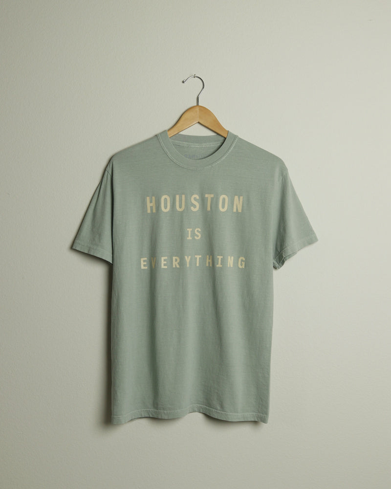 Houston is Everything Midweight Vintage-Wash Tee (Matcha/Cream)