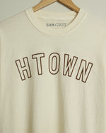 HTOWN Outline Midweight Vintage-Wash Tee (Latte/Brown)