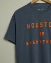 Houston is Everything Midweight Vintage-Wash Tee (Faded Navy/Orange)