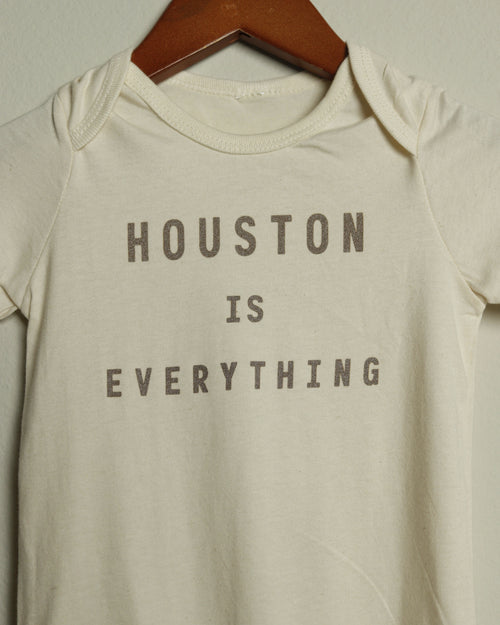 Houston is Everything Onesie (Cream/Metallic Rose)