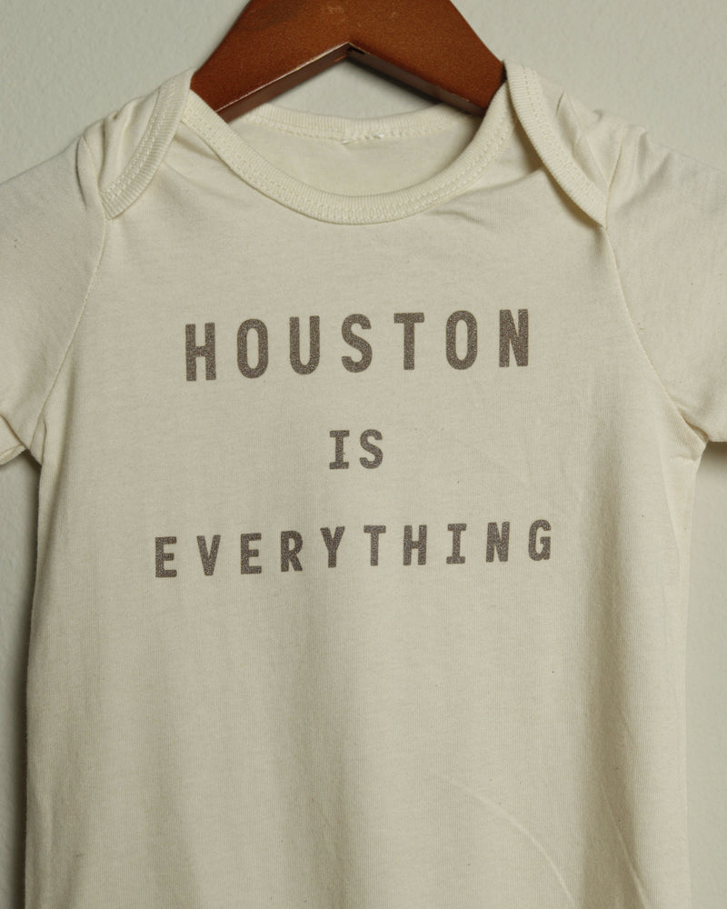 Houston is Everything Onesie (Cream/Metallic Rose)